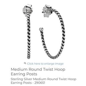 Retired Pandora silver earrings.